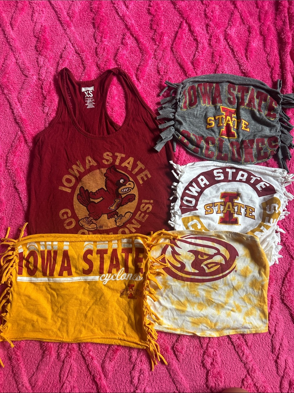 Bundle of 5 Iowa state college cyclones tube top bundle